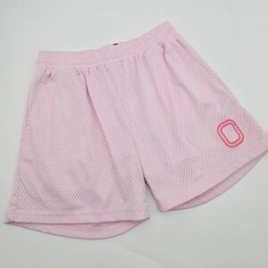 Overtime Mens Small Pink Mesh Athletic Gym Shorts Elastic Waist Pockets 5"